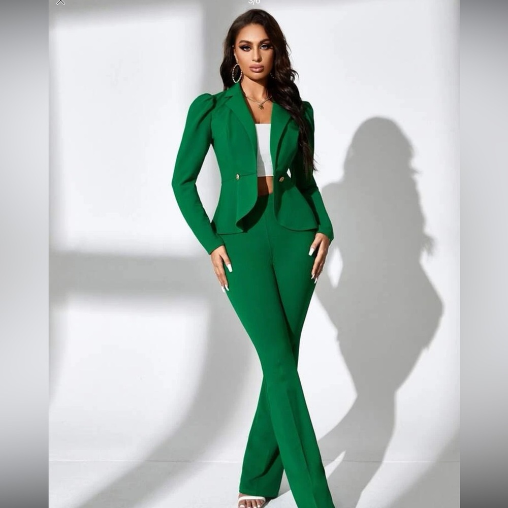 Blazer and high waisted pants